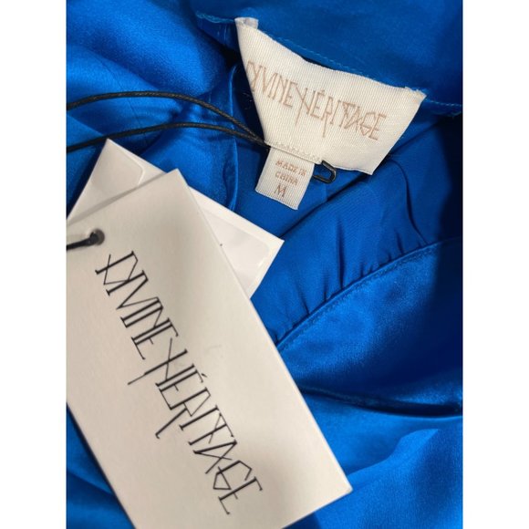 Agata Blouse / Silk- AZURE